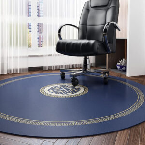 Coustom Large XXL PU Leather Waterproof Desk Chair Mat For Gaming Diameter 24in