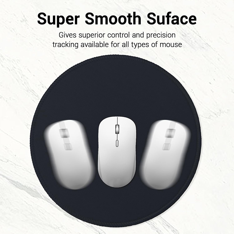 Custom Round Mouse Pad, Non-Slip Rubber Base Mouse pad with Stitched Edge
