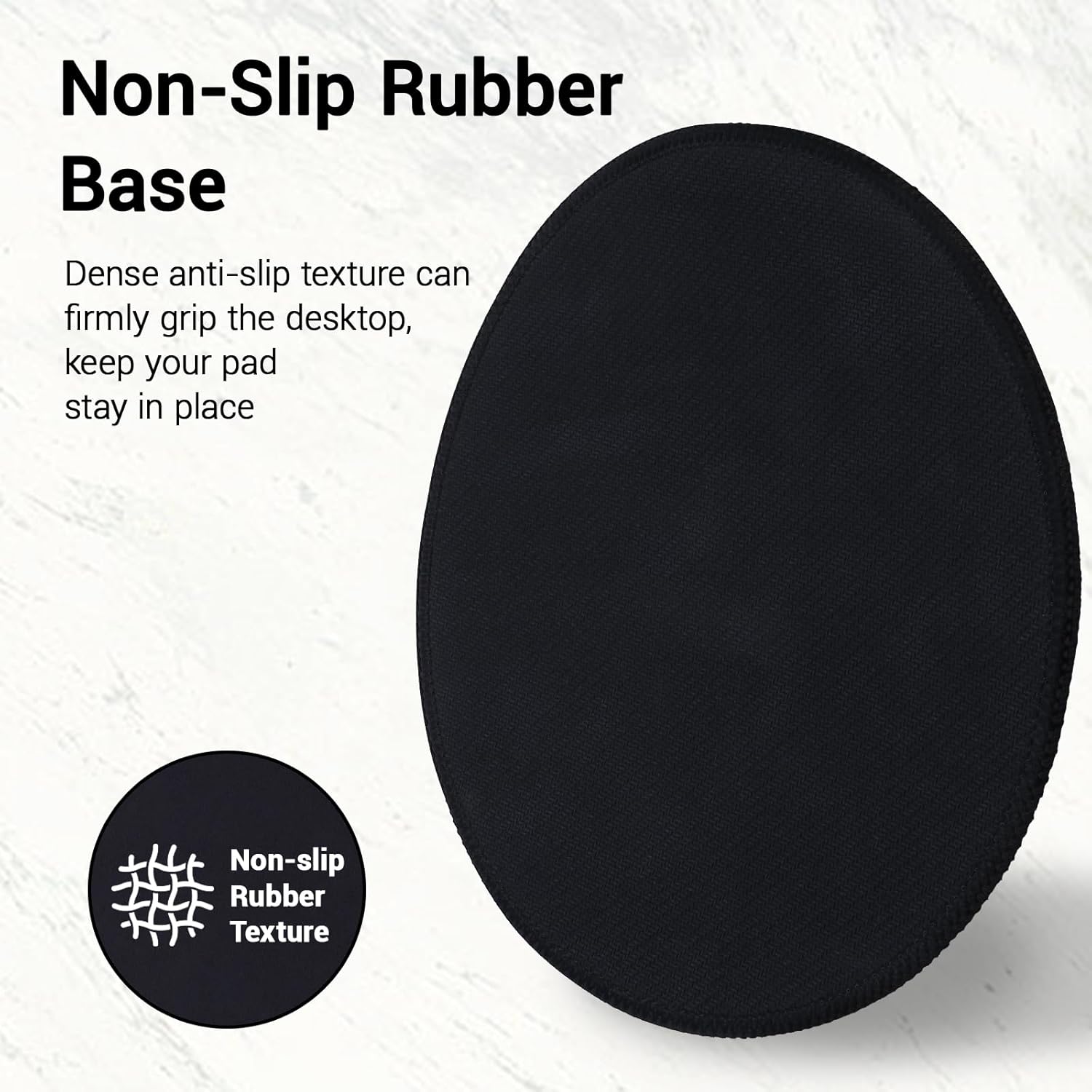 Custom Round Mouse Pad, Non-Slip Rubber Base Mouse pad with Stitched Edge